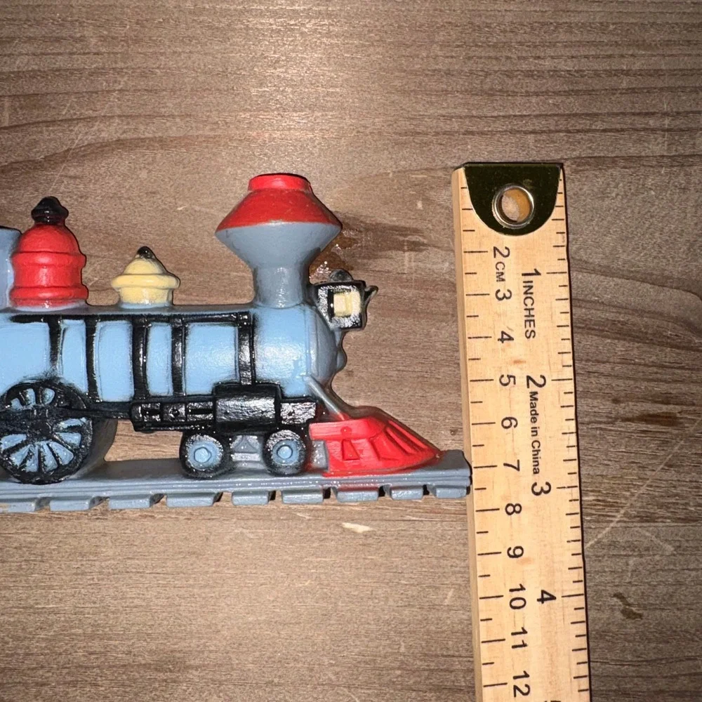 Vintage 1990 Train Wall Decor Nursery Art Made in USA Multicolor Burwood